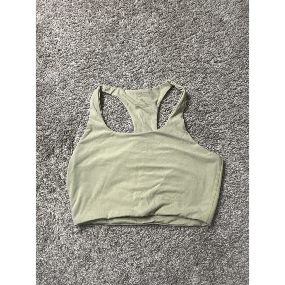 LA Hearts by PacSun Sage Green Racerback Sports Bra Activewear Top Small